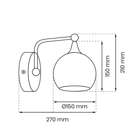 Kinkiet N64 Cordon wymiary