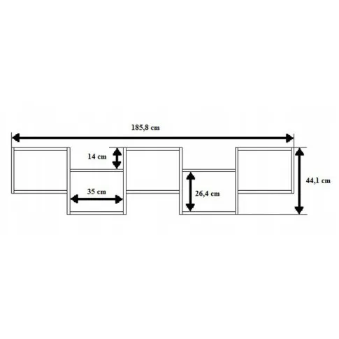 Wymiary półki ściennej Dera