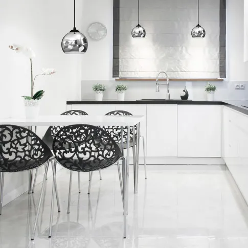 Szczegółowe zdjęcie nr 6 produktu Lampa wisząca Gambri BLACK / CHROME 1xE27