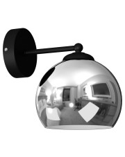 Srebrny okrągły kinkiet w stylu loft - N69-Gobi w sklepie Edinos.pl