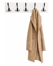 Wieszak do przedpokoju z 5 haczykami biel alpejska + czarny - Agola 4X w sklepie Edinos.pl