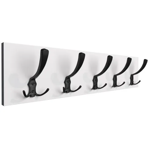 biały wieszak ścienny do przedpokoju dragan 4x