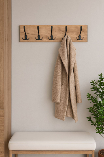 Wizualizacja wieszaka ściennego haczykami Agola 4X