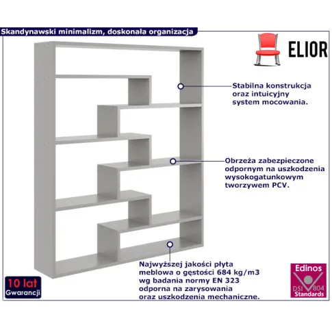 Regał wiszący lub stojący Ovia szary