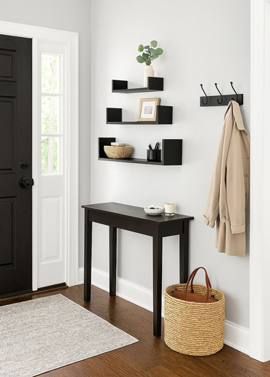 Komplet półek ściennych do salonu Osake