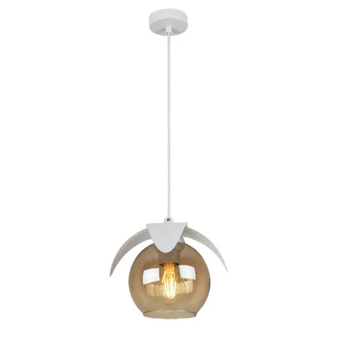 Biała industrialna lampa wisząca A263-Otma