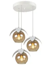 Lampa wisząca z 3 metalowo-szklanymi kloszami - A265-Otma w sklepie Edinos.pl