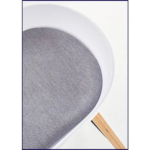 Zdjęcie skandynawski hoker drewniany biały, popiel Kolgrim | Edinos.pl