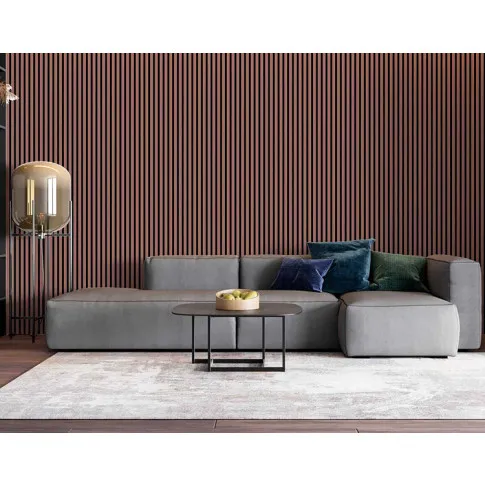 Aranżacja z akustycznymi lamelami ściennymi pudrowy róż Luksor