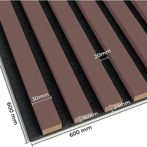 Wymiary panela z lamelami pudrowy róż Luksor