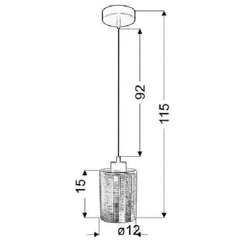 Lampa wisząca pojedyncza 3D V061-Nubia