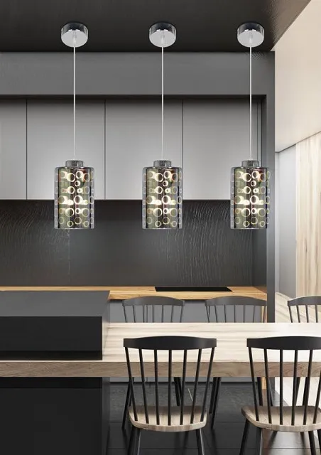 Produkt Chromowana pojedyncza lampa wisząca - V061-Levira