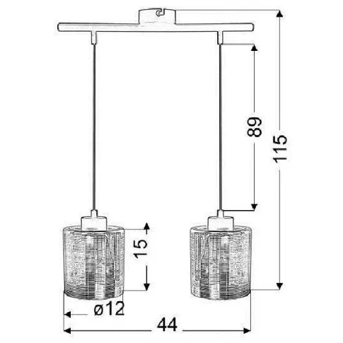 Podwójna nowoczesna lampa wisząca 3D V062-Nubia