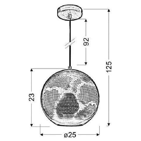 Metalowa industrialna lampa wisząca kula V065 Palo