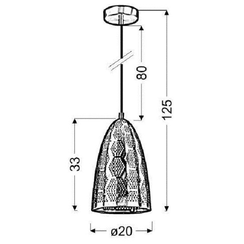 Ażurowa industrialna lampa wisząca stożek V067-Palo