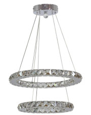 Kryształowa lampa wisząca dwa okręgi - V071-Pelagio w sklepie Edinos.pl