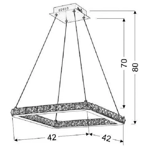 Lampa wisząca kryształ kwadrat V072-Pelagio