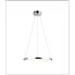 Nowoczesna okrągła metalowa lampa wisząca chrom 40 cm V083-Monati