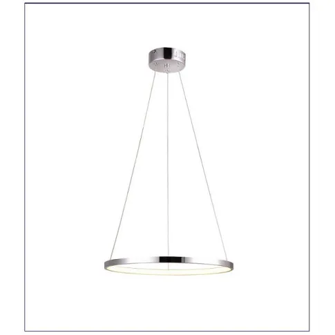 Nowoczesna okrągła metalowa lampa wisząca chrom 40 cm V083-Monati