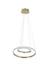 Złota lampa wisząca LED z dwoma ringami o różnej średnicy - V082-Monati w sklepie Edinos.pl
