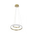 Złota lampa wisząca LED z dwoma ringami o różnej średnicy - V082-Monati