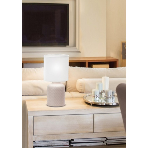 Beżowa lampa stołowa V085-Sanati