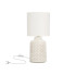 Biała klasyczna ceramiczna nocna lampa stołowa V085-Sanati