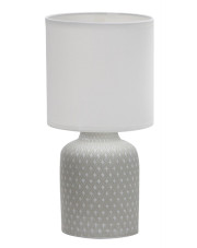 Szara lampa stołowa z ceramiczną podstawą - V085-Sanati
