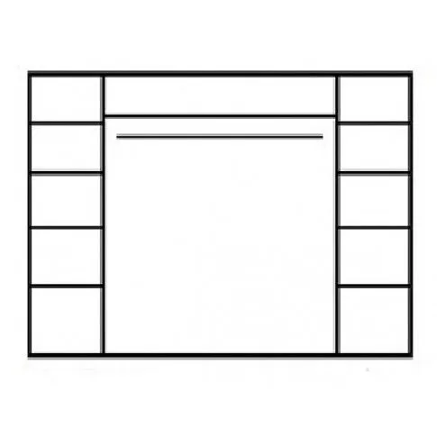 Zdjęcie duża biała szafa przesuwna z drążkiem i półkami Noel 3X | Edinos.pl