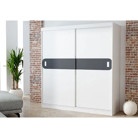 Szczegółowe zdjęcie nr 4 produktu Szafa przesuwna Noel 3X - biała