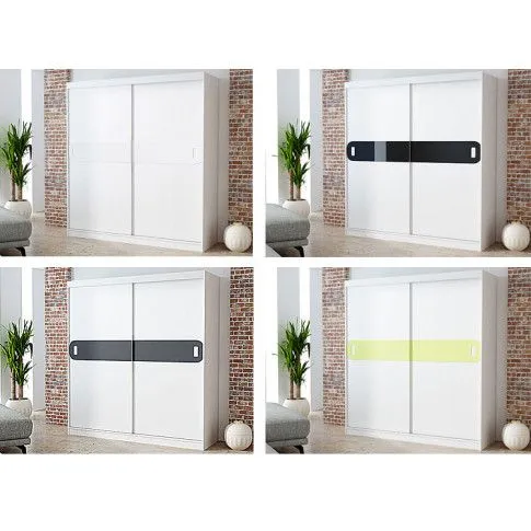 Szczegółowe zdjęcie nr 5 produktu Szafa przesuwna Noel 3X - biała