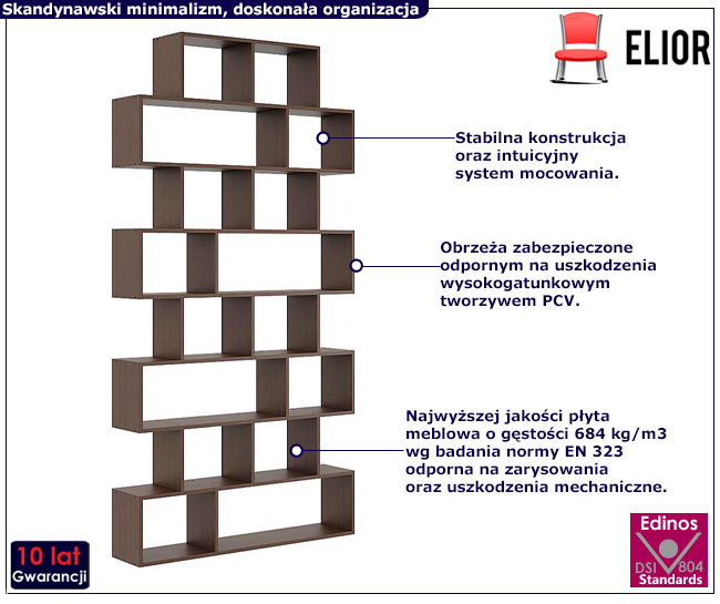 Regał stojący lub wiszący Renzo wenge