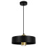 Czarna metalowa lampa wisząca w stylu loft A276-Akis