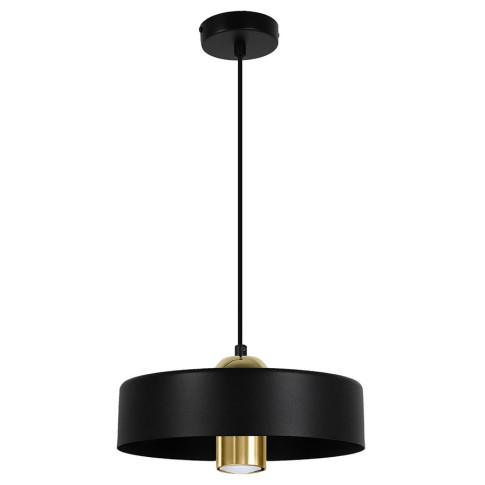 Czarna metalowa lampa wisząca w stylu loft A276-Akis
