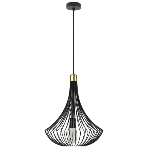 Czarna nowoczesna druciana lampa wisząca A284-Rixem
