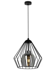 Czarna druciana lampa wisząca w stylu loft - A286-Okri