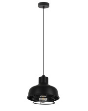 Czarna metalowa lampa wisząca loft - A292-Juvi