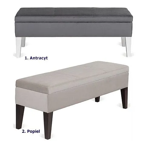 Szczegółowe zdjęcie nr 4 produktu Ławka ze schowkiem Relli - antracyt