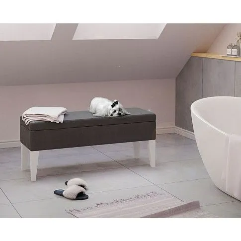 Zdjęcie Ławka otwierana do przedpokoju, garderoby antracyt Relli | Edinos.pl