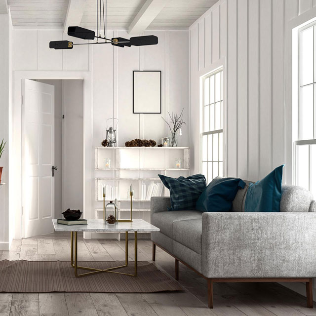 Czarna nowoczesna lampa sufitowa nad stół A294-Engi