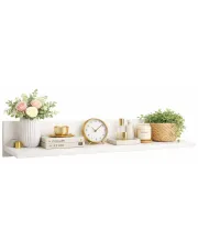 Biała minimalistyczna półka ścienna - Lava w sklepie Edinos.pl