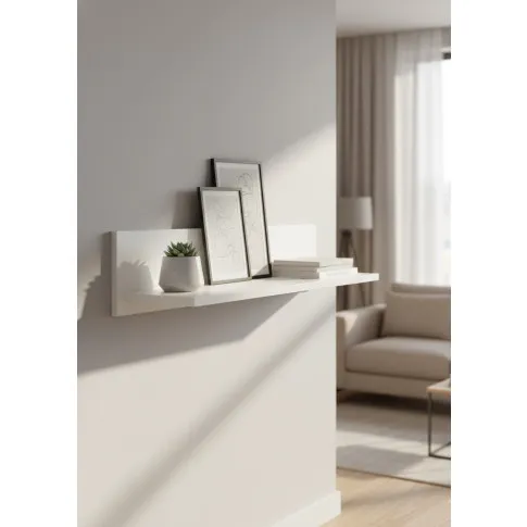 Biała minimalistyczna półka ścienna   Lava