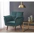 Zdjęcie zielony fotel tapicerowany do salonu, biura Raven - sklep Edinos.pl