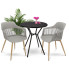 Czarny stolik ogrodowy z szarymi krzesłami - Eron
