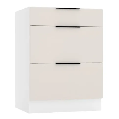 Dolna szafka z szufladami 60cm beż piaskowy Skania 13X