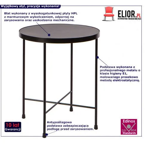 Fotografia Stolik kawowy Lazira - czarny z kategorii Stoliki kawowe