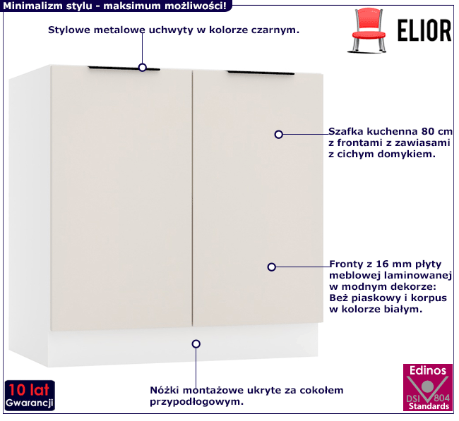 szafka kuchenna 80 cm Bixor 16X
