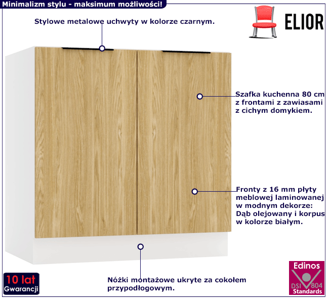 szafka kuchenna 80 cm Bixor 16X