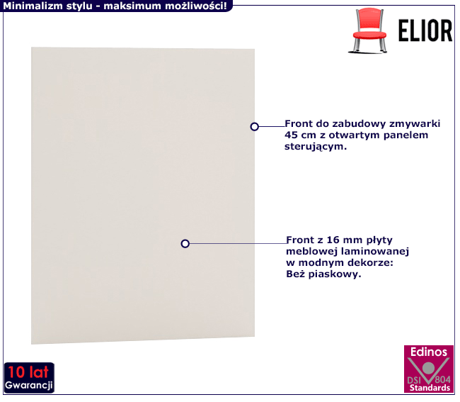 Front do zmywarki 45 cm Bixor 21X