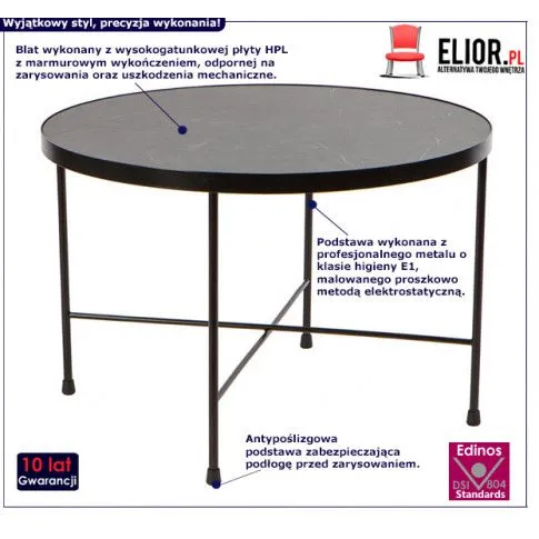 Fotografia Stolik kawowy Lazira 2X - czarny z kategorii Stoliki kawowe